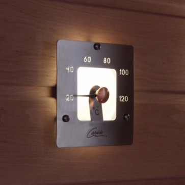 Cariitti štvorcový teplomer do sauny, koncovka pre optické vlákno