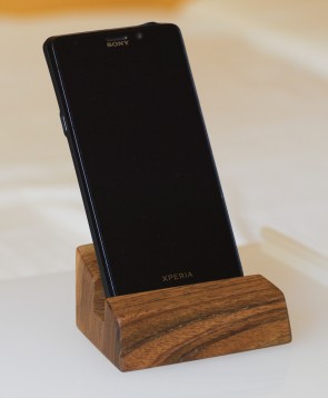 ALTAIR II - cell phone holder, solid wallnut